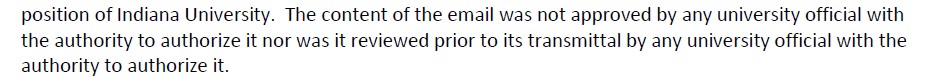 Section of 8/31/22 warning letter to faculty leaders